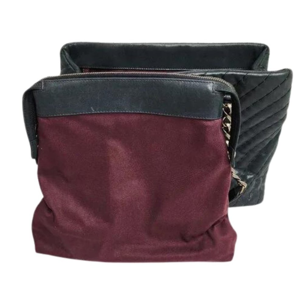 CHANEL Surpique CC Charm Tote Chevron Iridescent Calfskin Large Shoulder Bag - Picture 9 of 13